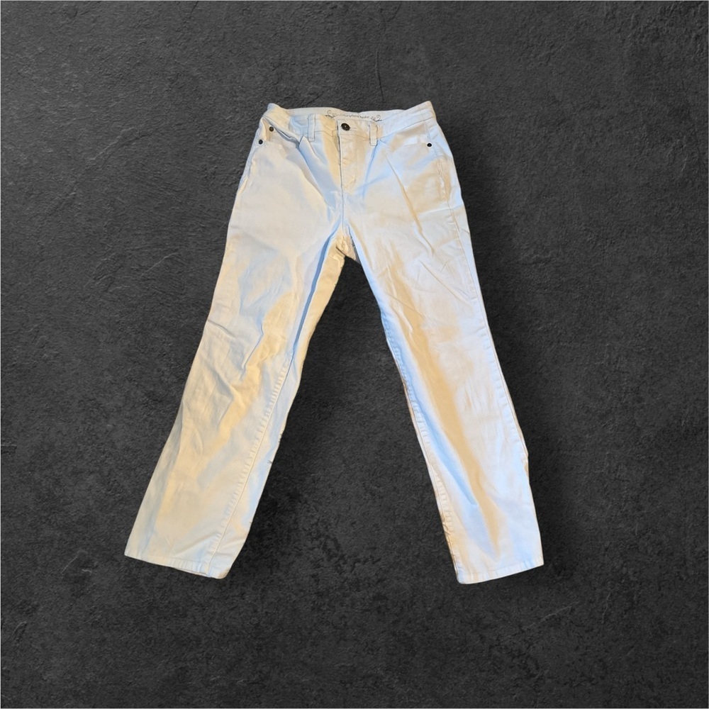 Christopher & Banks White Straight Leg Jeans